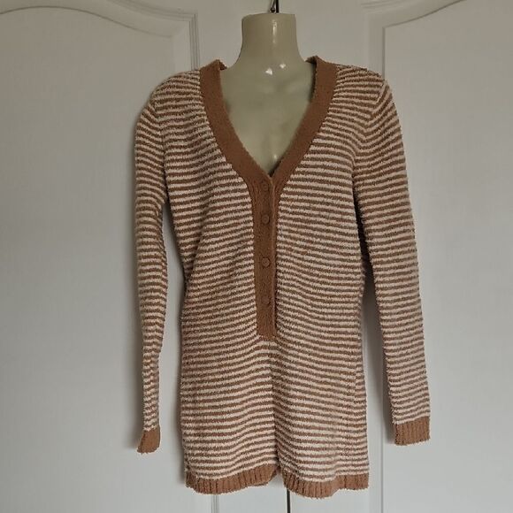 Striped Tan Lounge Wear Jumper - Picture 3 of 16